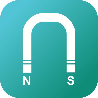 Benzersiz Mıknatıs Vektörü Kabartma Simgesi