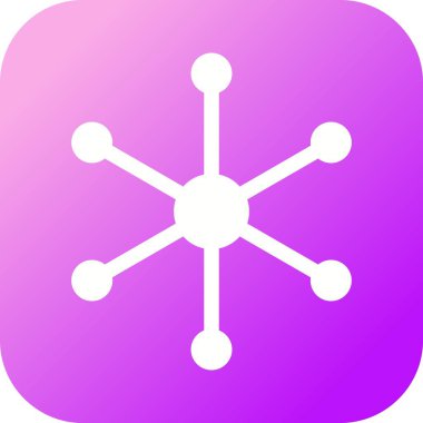 Benzersiz Moleküler Yapı II Vektör Kabartma Simgesi