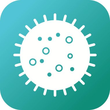 Slayt Vektörü Kabartma Simgesinde Eşsiz Bakteri