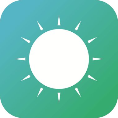 Eşsiz Güneş Vektörü Kabartma Simgesi