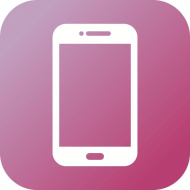 Benzersiz Cep Telefonu Vektörü Kabartma Simgesi