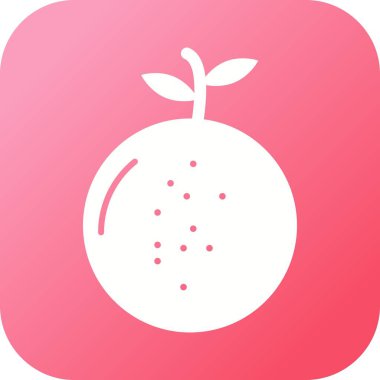 Benzersiz Mandarin Vektör Kabartma Simgesi