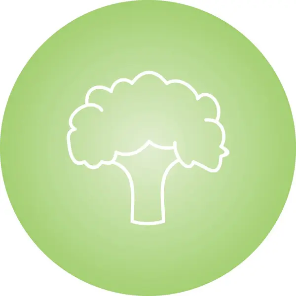Eşsiz Brokoli Vektör Satır Simgesi — Stok Vektör