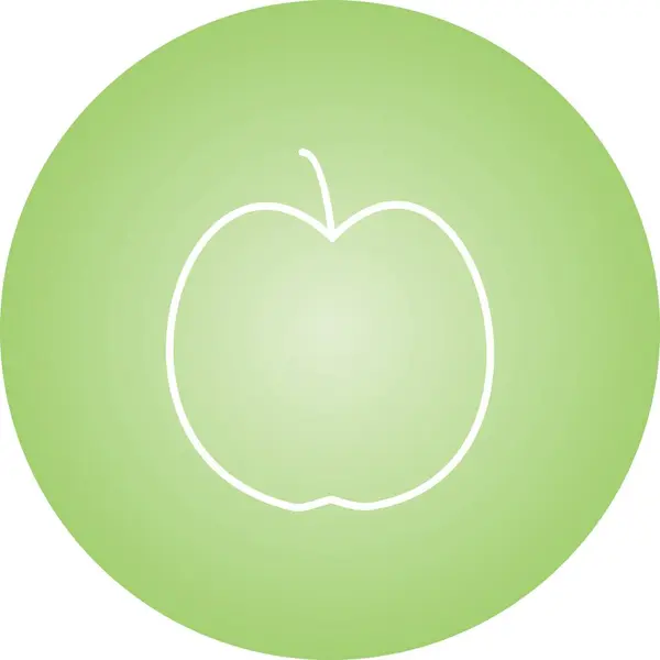 Icône Ligne Vectorielle Apple Unique — Image vectorielle