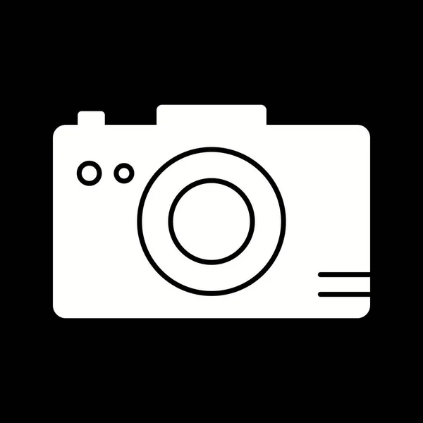 Fotografia Única Câmera Vector Glyph Icon —  Vetores de Stock
