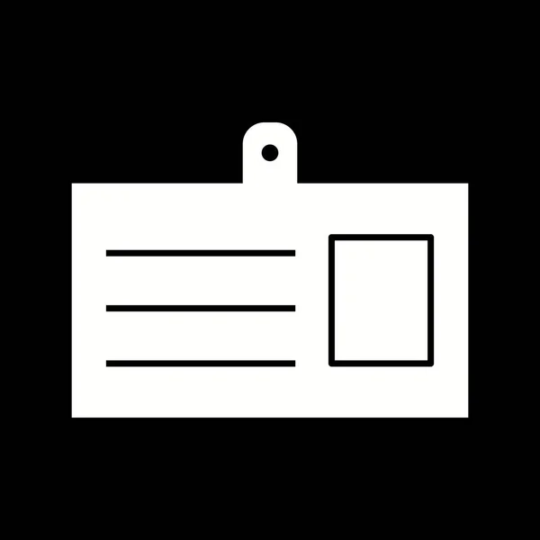 Einzigartiges Pass Card Vector Glyph Icon — Stockvektor