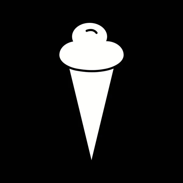 Унікальна Піктограма Icecream Cone Векторна Піктограма Гліфа — стоковий вектор