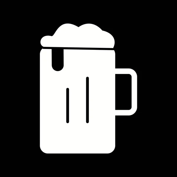 Unique Beer Vector Glyph Icon — Stock Vector