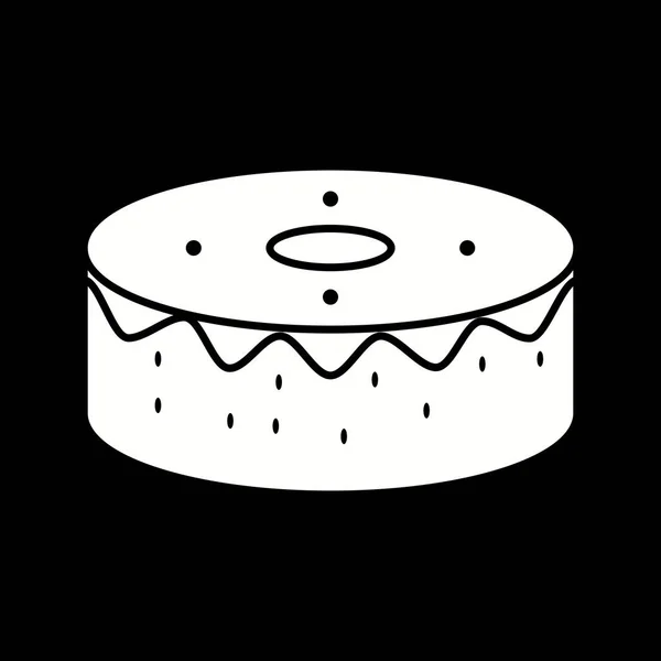 独特的生日蛋糕向量Glyph图标 — 图库矢量图片