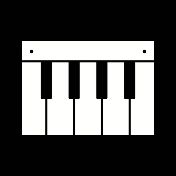 Unico Vettore Pianoforte Glyph Icona — Vettoriale Stock