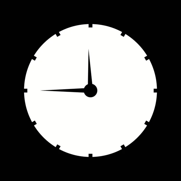 Einzigartiges Uhr Glyphen Vektor Symbol — Stockvektor