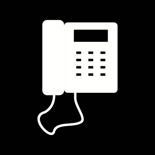 Unique Telephone Set Glyph Vector Icon — Stock Vector