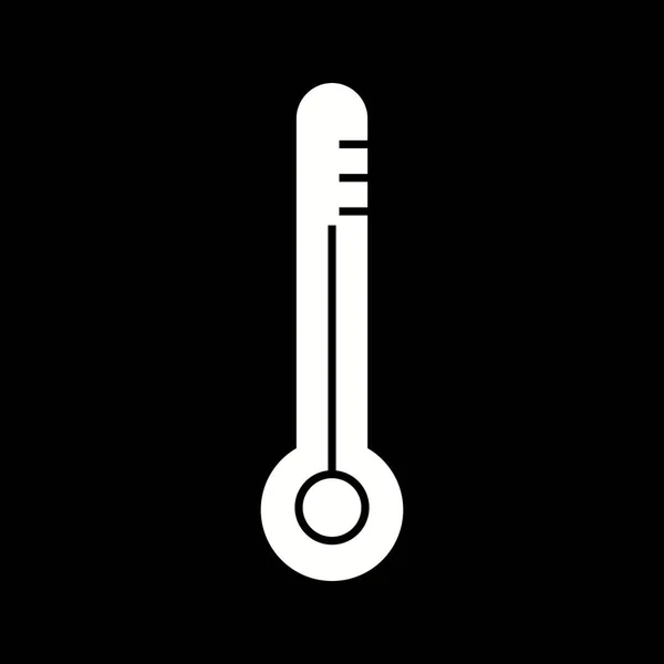 Thermomètre Unique Glyphe Vectoriel Icône — Image vectorielle