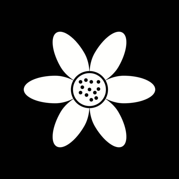 Einzigartiges Blume Vector Glyph Icon — Stockvektor