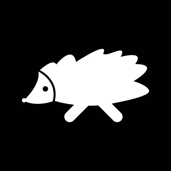 Hedgehog Vector Glyph Icon — 스톡 벡터