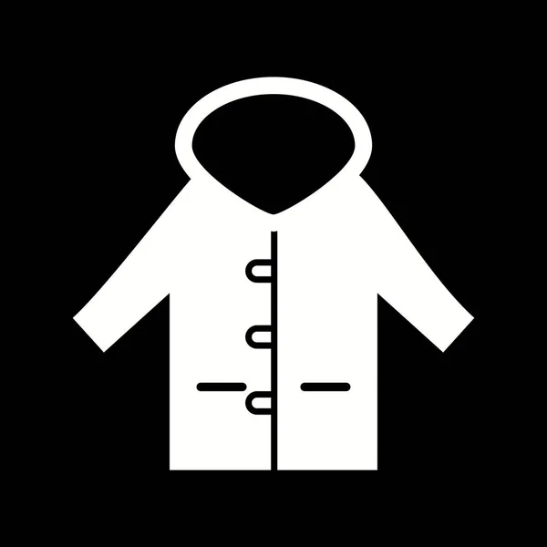 ユニークな暖かいジャケットベクトルグリフアイコン — ストックベクタ