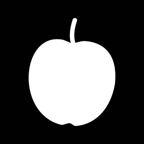 Unico Apple Vector Glyph Icona — Vettoriale Stock