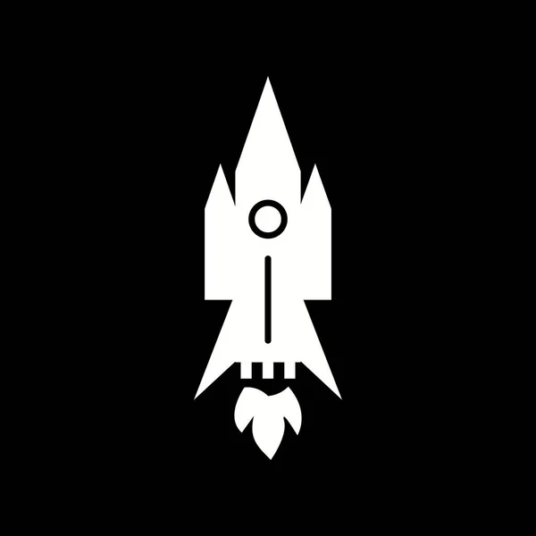 Unik Raket Vektor Glyf Ikon — Stock vektor