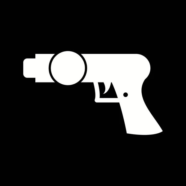 Único Espacio Pistola Vector Glifo Icono — Vector de stock