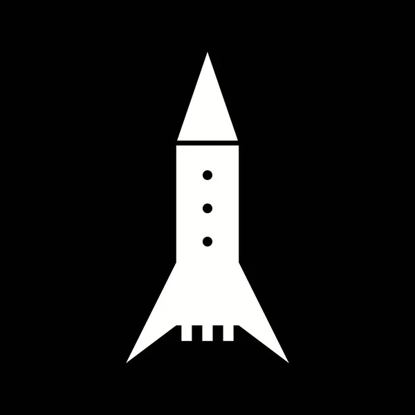 Einzigartiges Space Rocket Vector Glyph Icon — Stockvektor