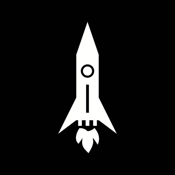 Einzigartiges Rocket Vector Glyph Icon — Stockvektor