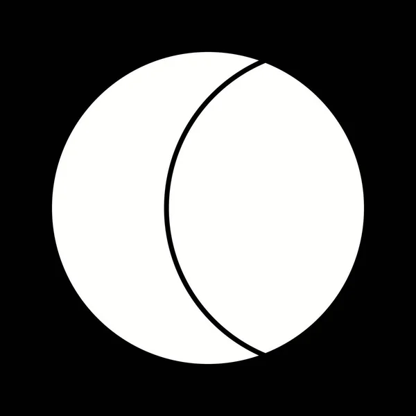 Egyedülálló Hold Vektor Glyph Icon — Stock Vector