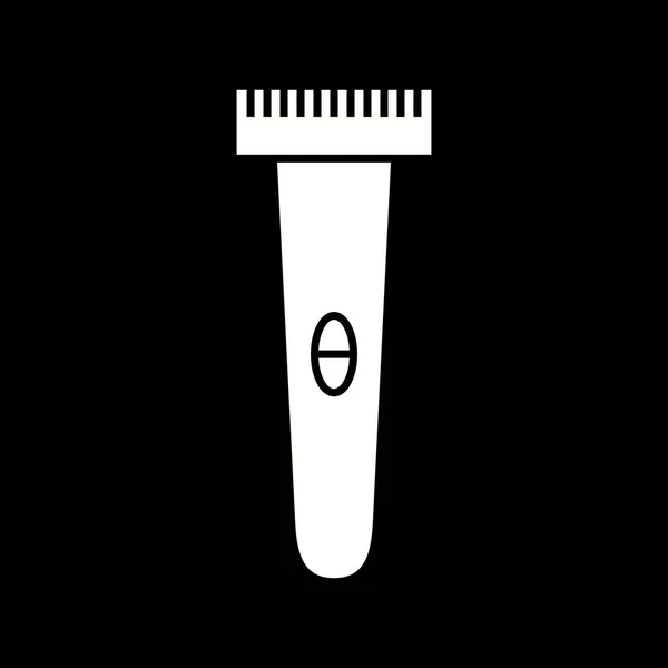 Macchina Barba Unica Vettore Glyph Icona — Vettoriale Stock