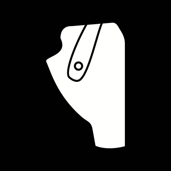 Einzigartiges Pistol Hostler Vector Glyph Icon — Stockvektor