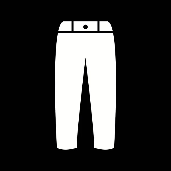 Pantalones Únicos Vector Glyph Icon — Vector de stock