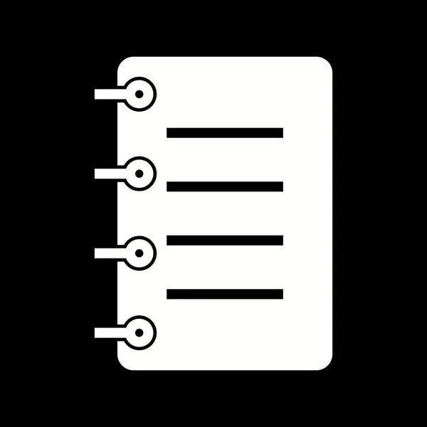 Einzigartiges Diary Vector Glyph Icon — Stockvektor