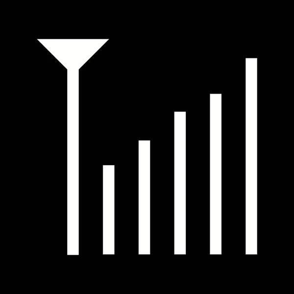 Unique Signal Vector Glyph Icon — Stock Vector