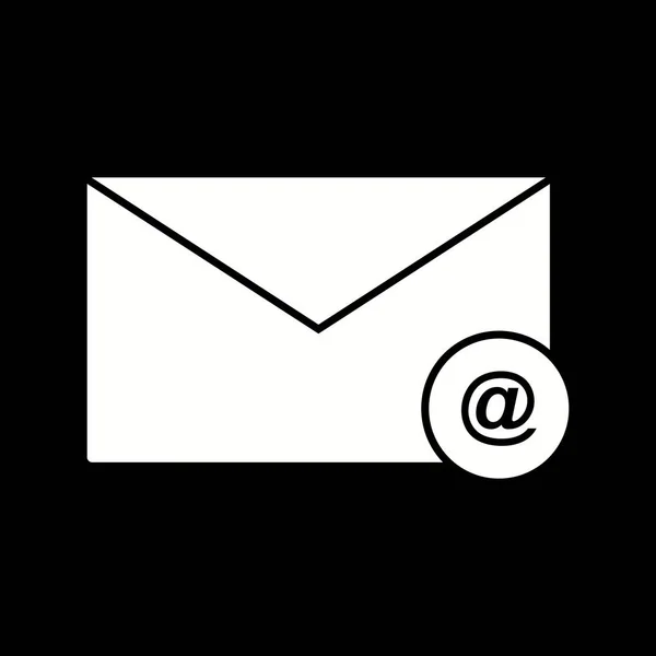 Vector Correo Único Glifo Icono — Vector de stock