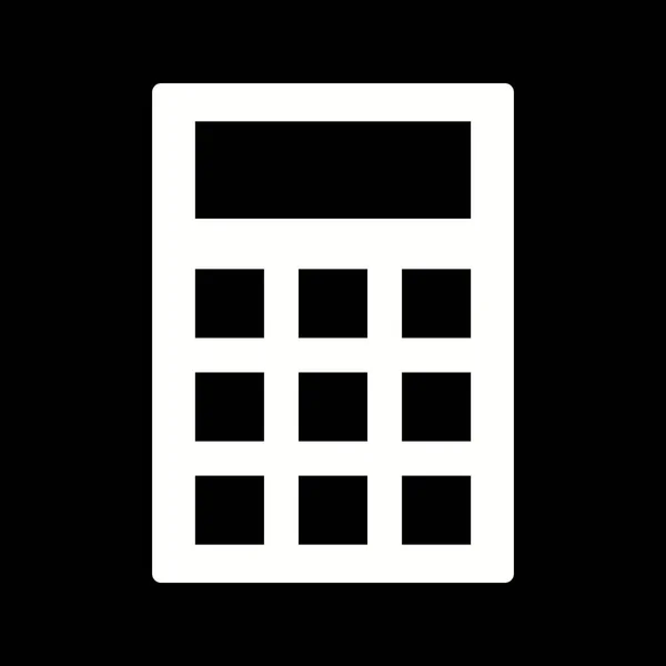 Unieke Calculator Vector Glyph Ikoon — Stockvector