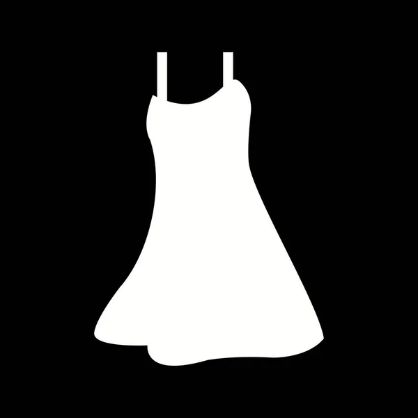 Einzigartiges Abendkleid Vector Glyph Icon — Stockvektor