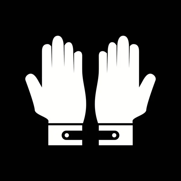 Guantes Únicos Vector Glyph Icon — Vector de stock