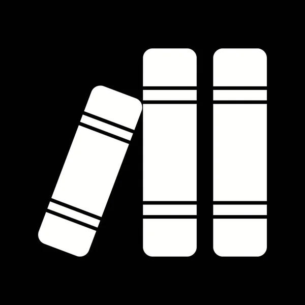 Livros Únicos Vector Glyph Icon — Vetor de Stock