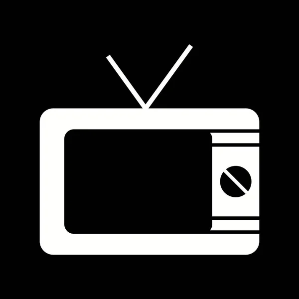 Icono Glifo Vectorial Televisión Único — Archivo Imágenes Vectoriales