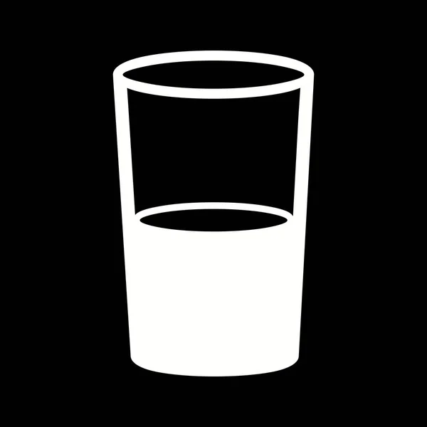 Icono Glifo Vector Agua Vasos Único — Archivo Imágenes Vectoriales