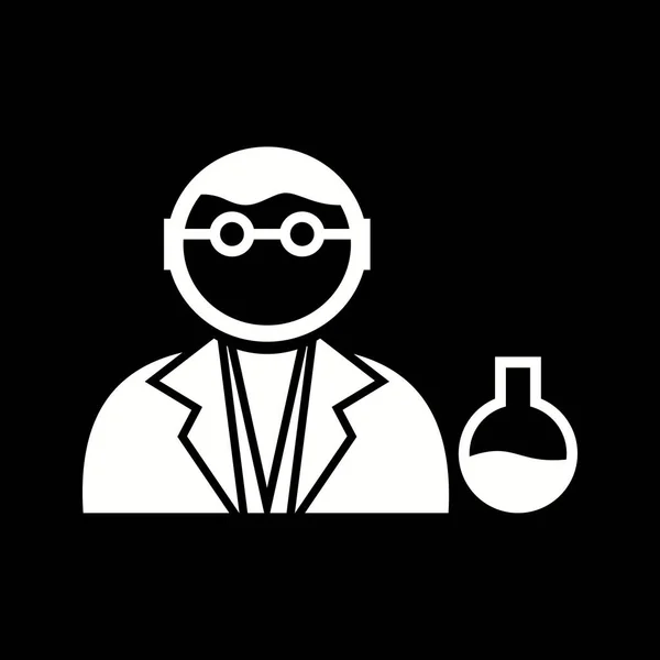 Unique Chemist Vector Glyph Icon — Stock Vector