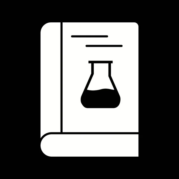 Unieke Chemie Boek Vector Glyph Icoon — Stockvector