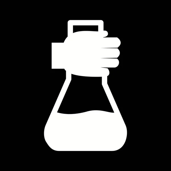 Unique Holding Flask Vector Glyph Icon — Stock Vector