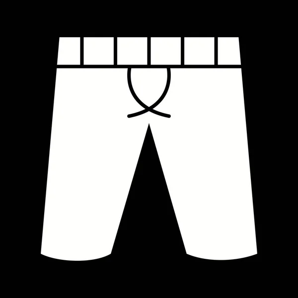 Einzigartige Shorts Vector Glyph Icon — Stockvektor