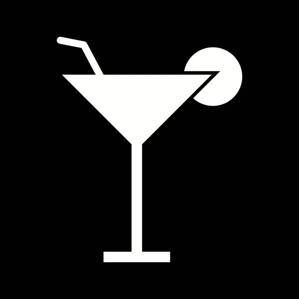 Einzigartiges Cocktail Vector Glyph Icon — Stockvektor