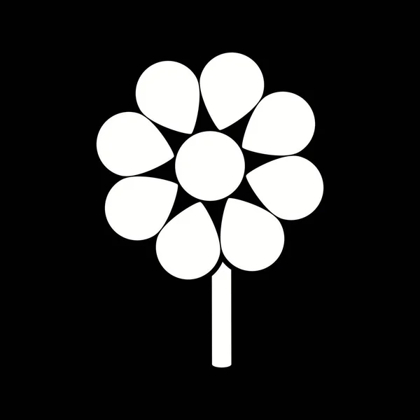 Flower Vector Glyph Icon — 스톡 벡터