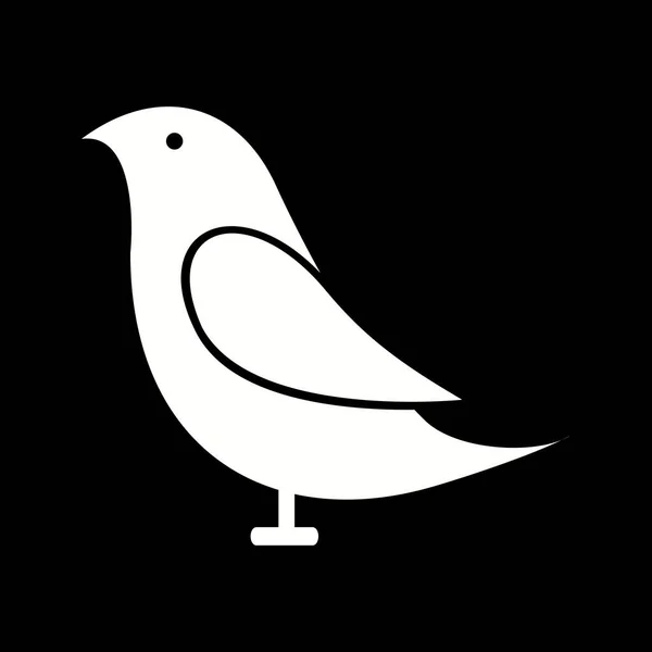 Unikalna Ikona Wektora Ptaka — Wektor stockowy
