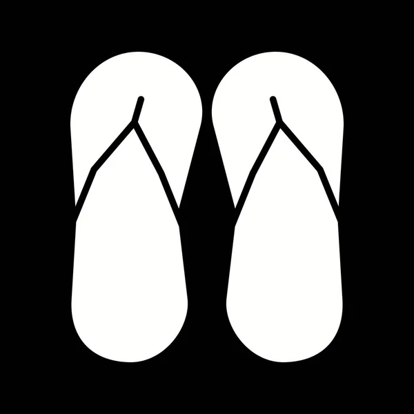 Unique Sandal Vector Glyph Icon — Stock Vector