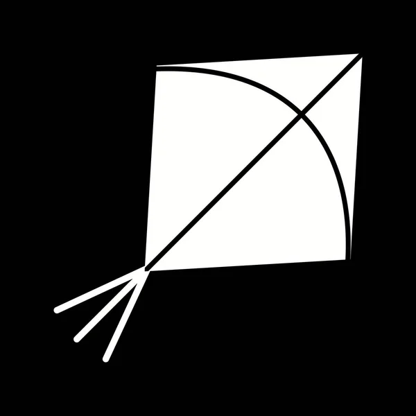 Einzigartiges Kite Vector Glyph Icon — Stockvektor