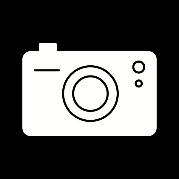 Unico Videocamera Vettore Glyph Icona — Vettoriale Stock