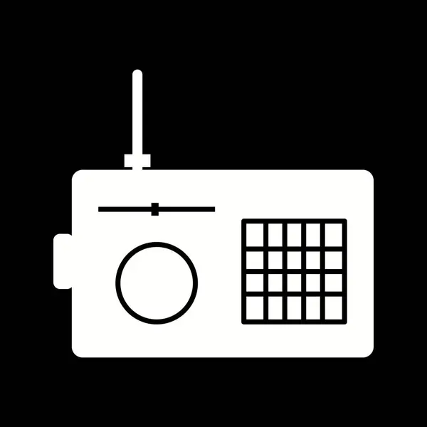 Jedinečná Ikona Rádiového Vektoru Glyph — Stockový vektor