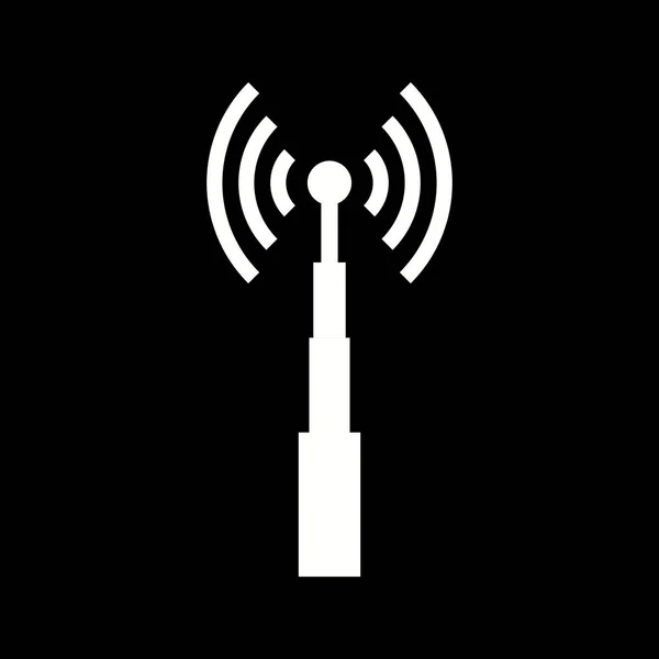 Unico Telecom Tower Vector Glyph Icona — Vettoriale Stock